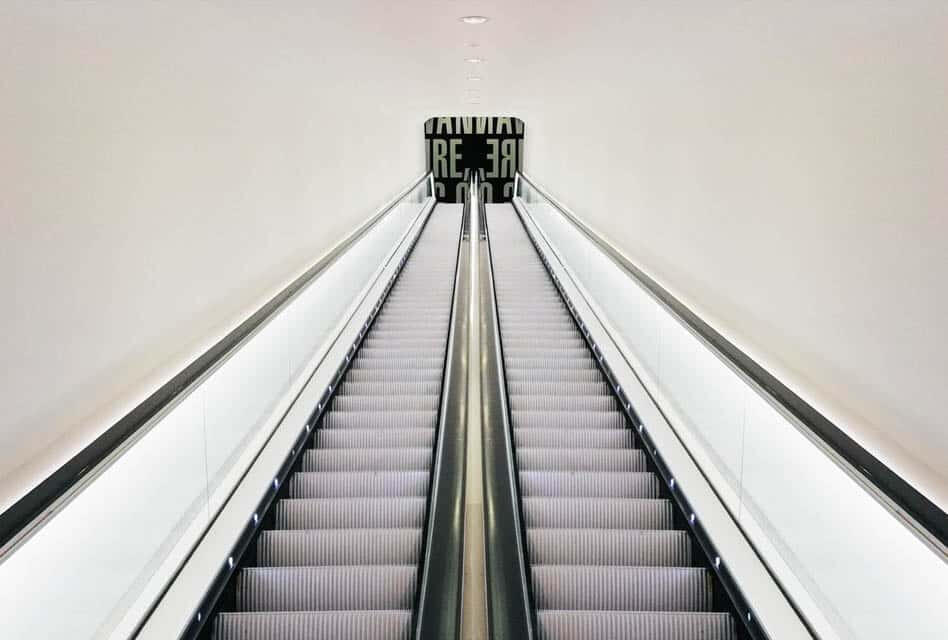 Upward Escalator inside Stedelijk Museum of Art Amsterdam, from Advertising Agency in Netherlands